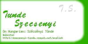 tunde szecsenyi business card